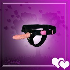 LeLuv 6.5 Male Hollow Vibrating Strap On SO-010