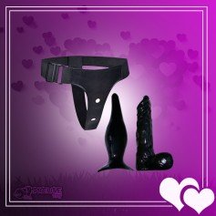 Strap-on Dildo With Anal Butt Plug SO-023