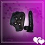 Strap On Dildo Harness with Big Black Dildo Vibrator SO-027