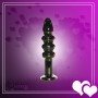 Black Beaded Glass Dildo Sex Toy GD-005