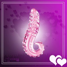 Kiss of Tongue Crystal Glass Dildo Anal Toy GD-002
