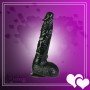 8 inch Black Realistic Non Vibrator With Suction Cup RSNV-018