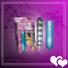 Silver Beaded Anal Vibrator-BIG AD-011