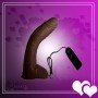 Big Bent 10" Realistic Vibrator Suction Cup Chocolate Dong Vibrator RSV-075