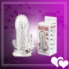 Sheath Rabbit Extender Penis with dots Brave Man PES-020