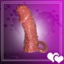 Solid Head Reusable Penis Extension Sleeve chocolate PES-026