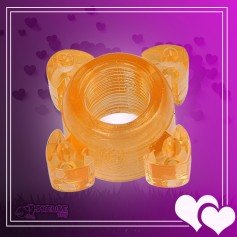 Transparent 4 Tube FingerCock Ring CR-010