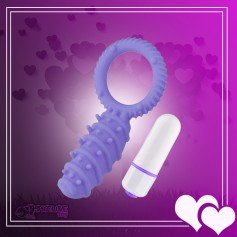 Clitoral Banger Spikes Premium Cockring With Bullet CR-015