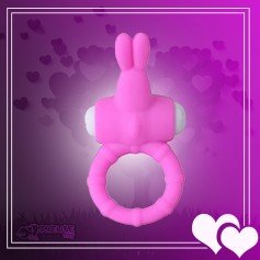 Rabbit Vibrating Penis Ring Blue Lolly CR-018