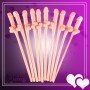 Pack of Ten Willy Straws Blow me KP-001